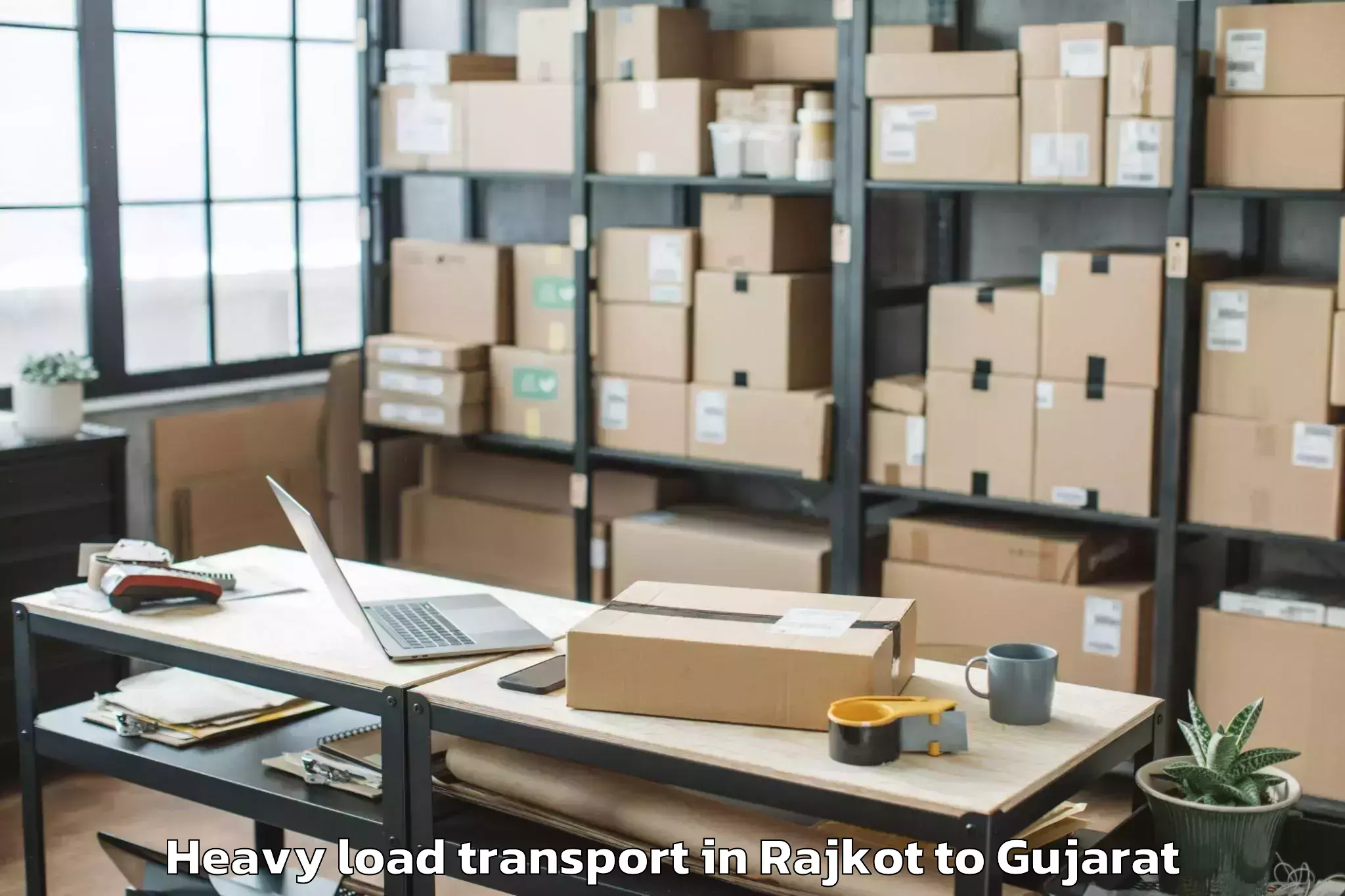 Easy Rajkot to Satlasana Heavy Load Transport Booking